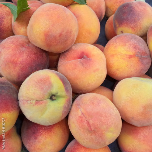 Ripe sweet aromatic peach, for background.