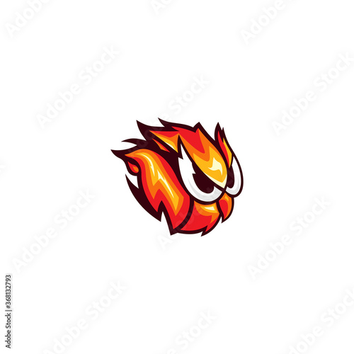 Flame angry bird with variant color available