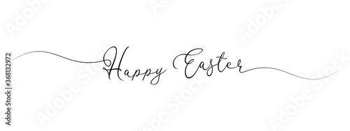 happy easter letter calligraphy banner