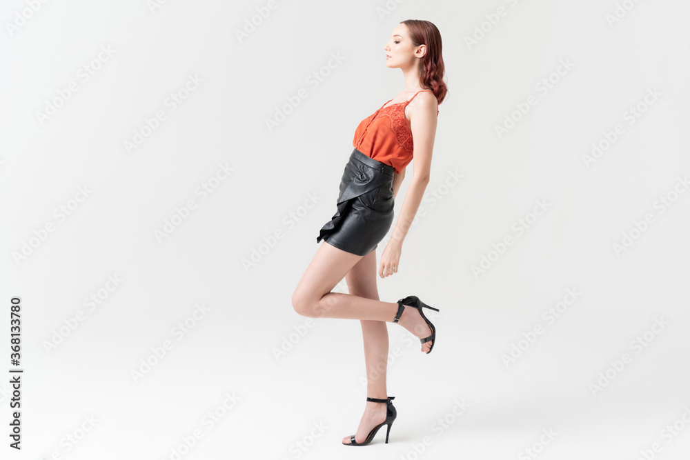 Fashionable Pretty Young Woman Wearing Casuals Fashionable Pretty Young Woman Wearing Casuals