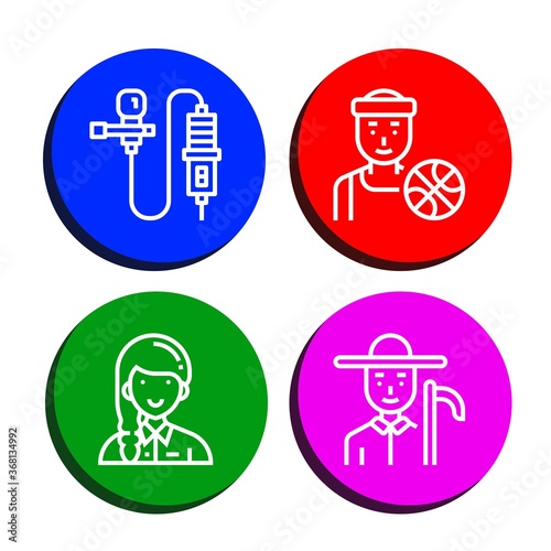 holding simple icons set