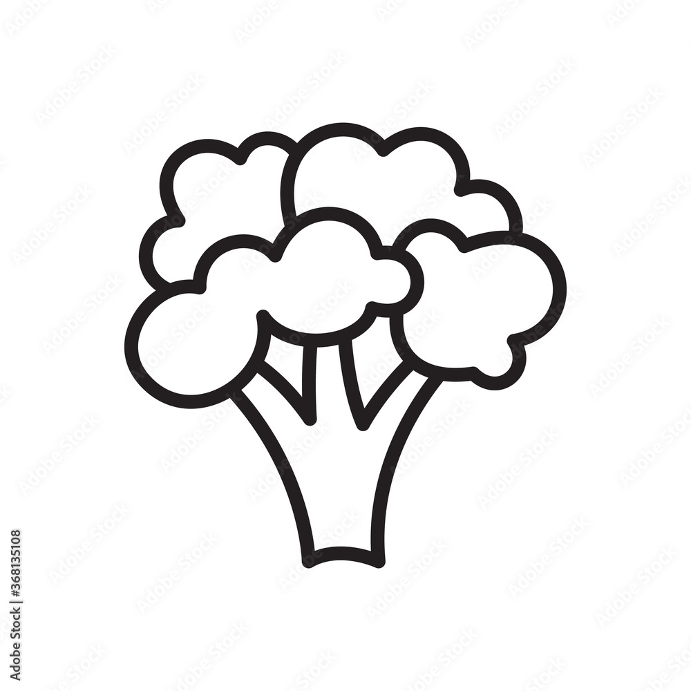 Broccoli icon vector illustration.