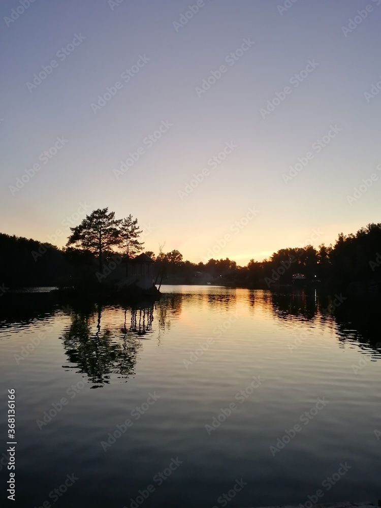 sunset on the lake Ая sunset on the lake Ая