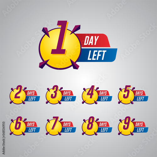 Sale countdown badges, banner design template