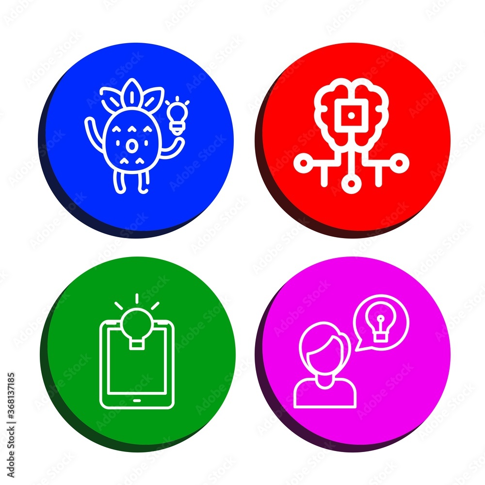 Set of intelligence icons Set of intelligence icons