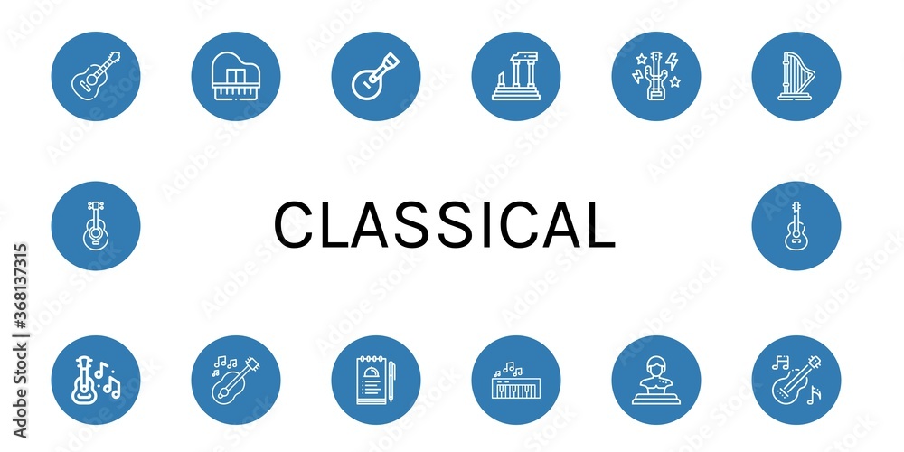 Set of classical icons