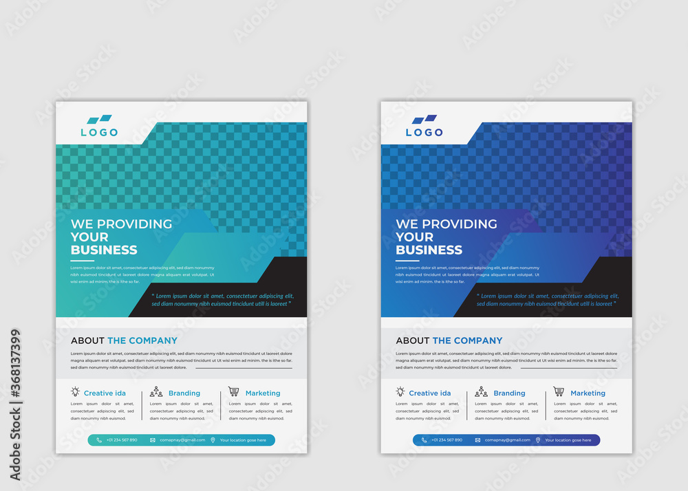 A4 business flyer template