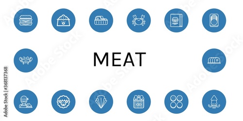 meat icon set