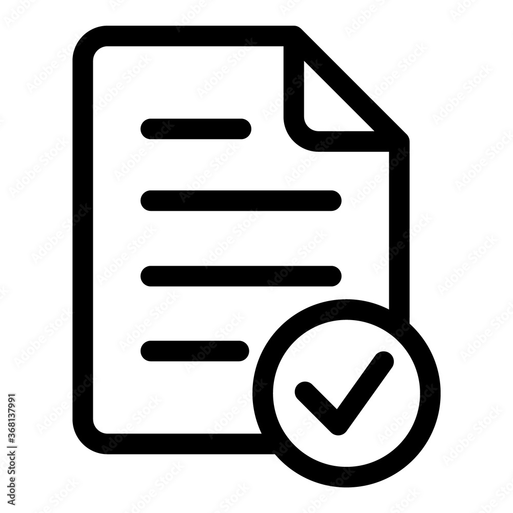 Contract Check Flat Icon Isolated On White Background Contract Check Flat Icon Isolated On White Background