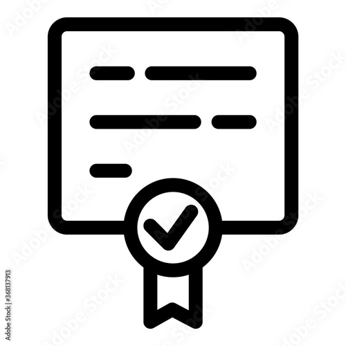 Diploma Flat Icon Isolated On White Background
