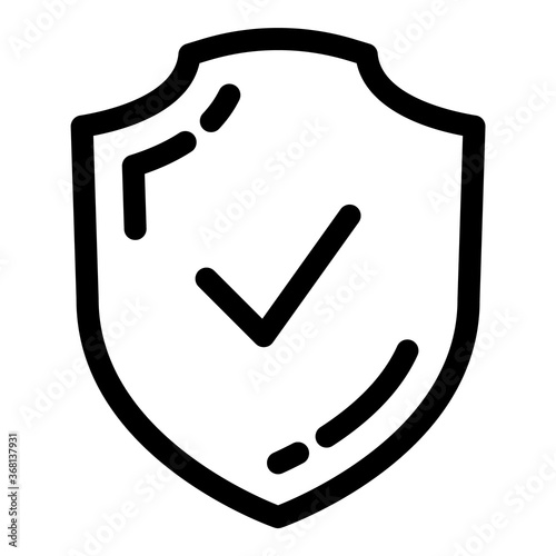 Protection Verify Flat Icon Isolated On White Background