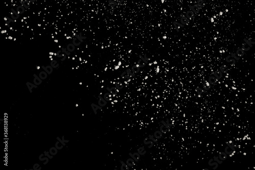 Black background made with white powder