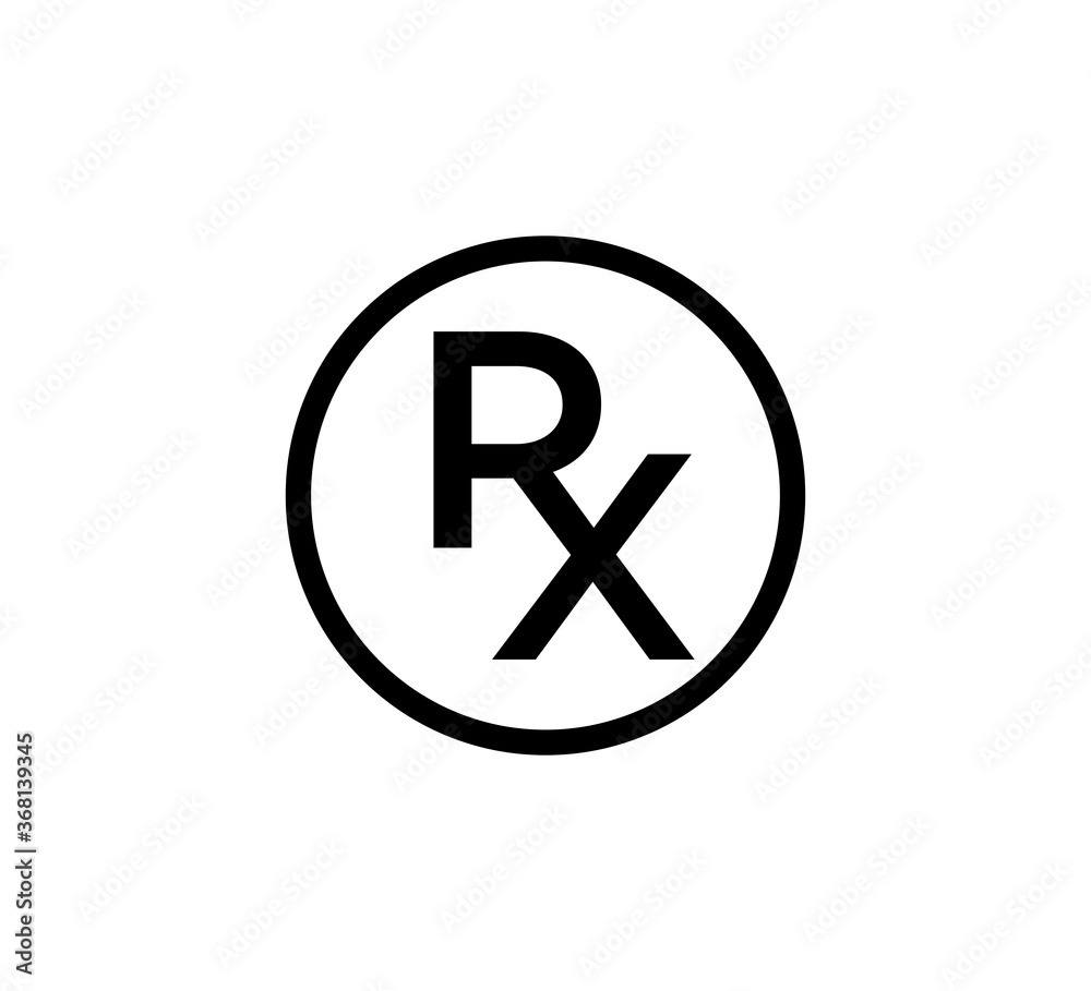 RX medical icon vector logo design template RX medical icon vector logo design template