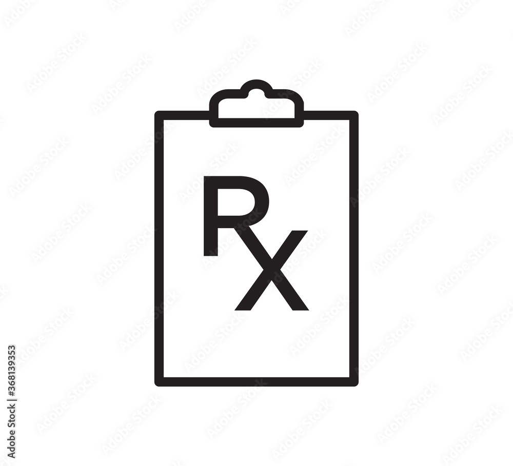 RX medical icon vector logo design template RX medical icon vector logo design template