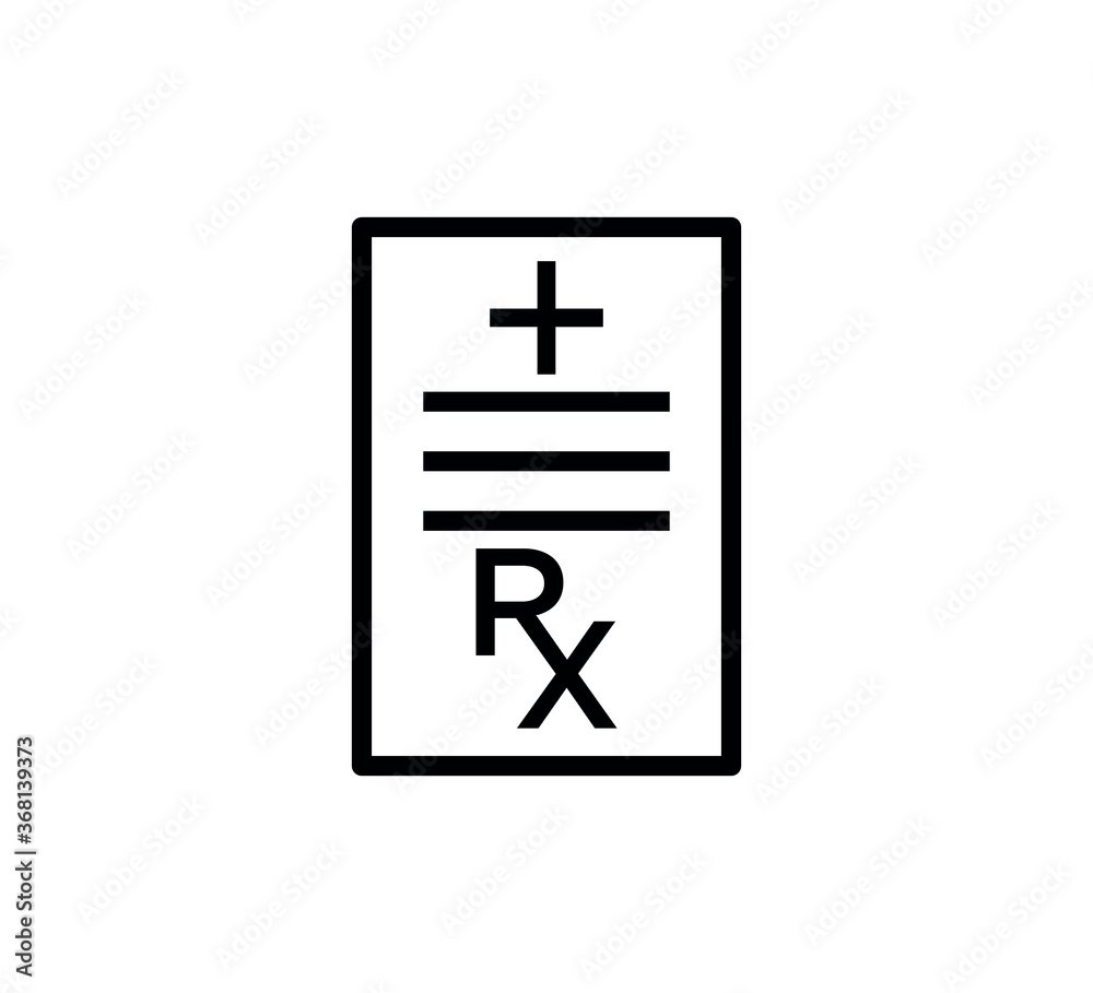 RX medical icon vector logo design template RX medical icon vector logo design template