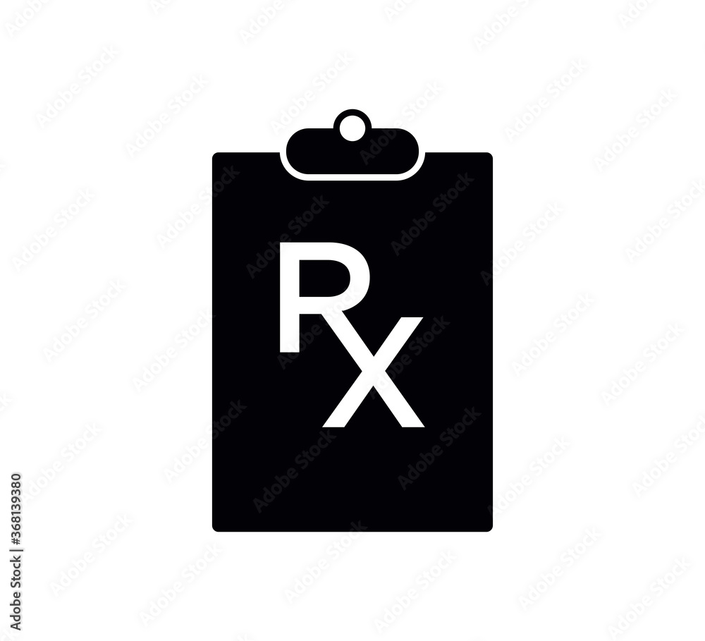Obraz premium RX medical icon vector logo design template
