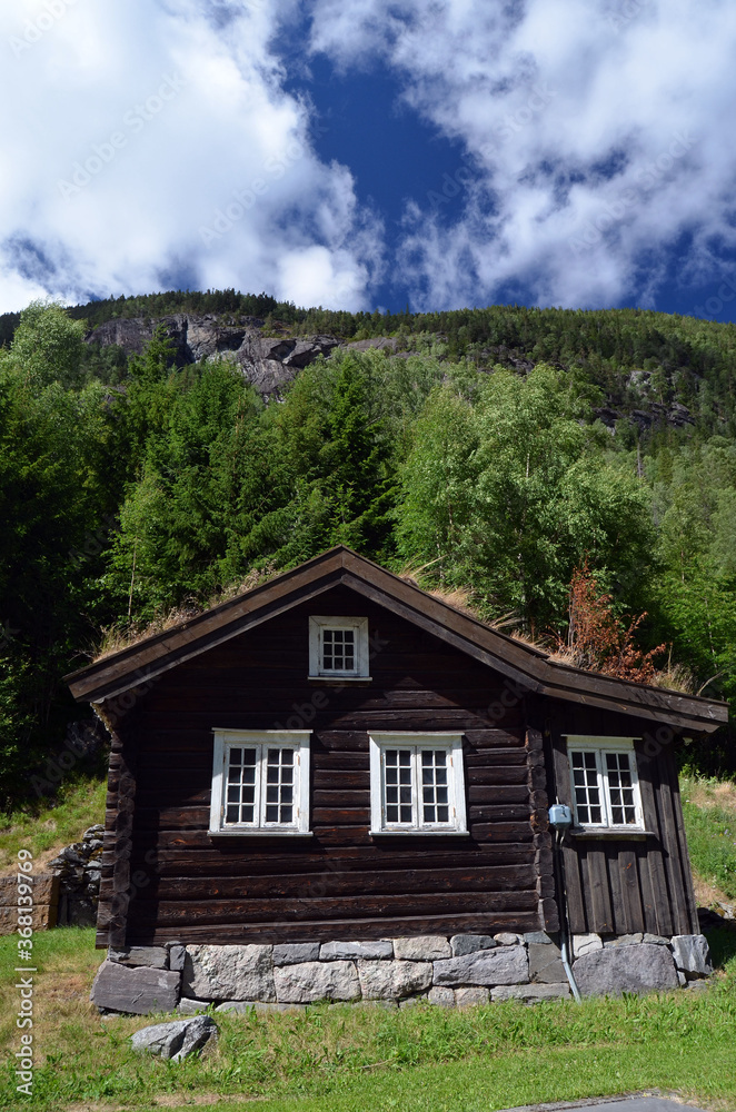 Vintage historical buildings.Telemark. Norway
