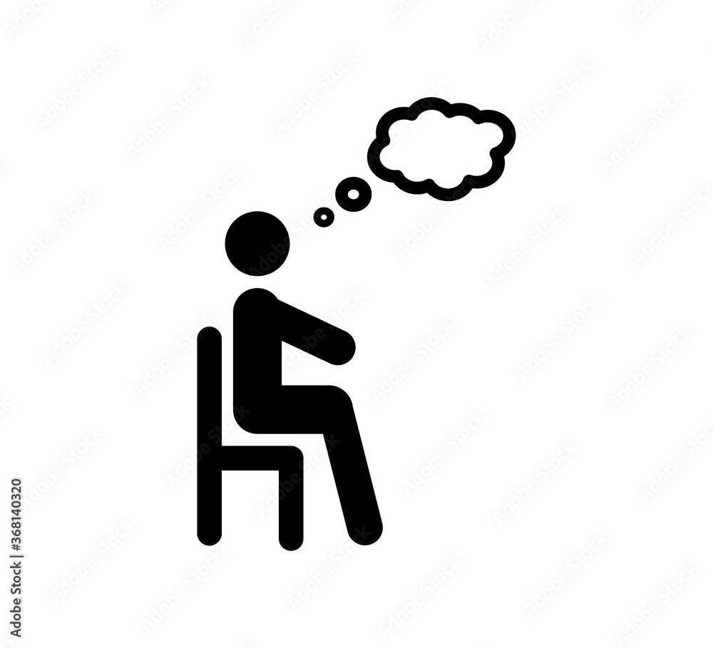 Man sitting icon vector logo design template Man sitting icon vector logo design template
