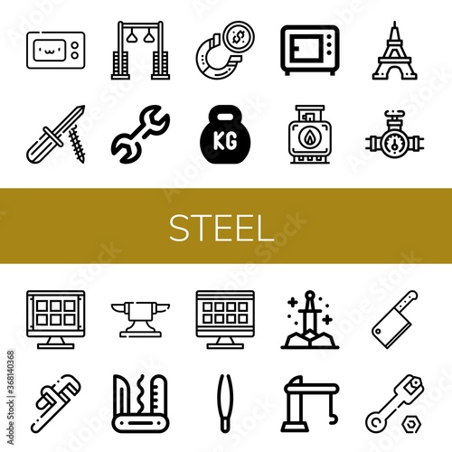 steel icon set