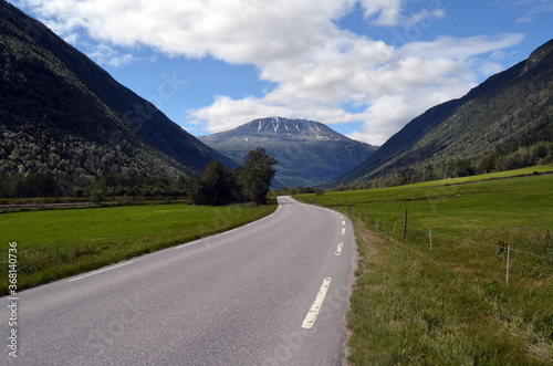 Road 37 near Rjukan Norway summer landscape.