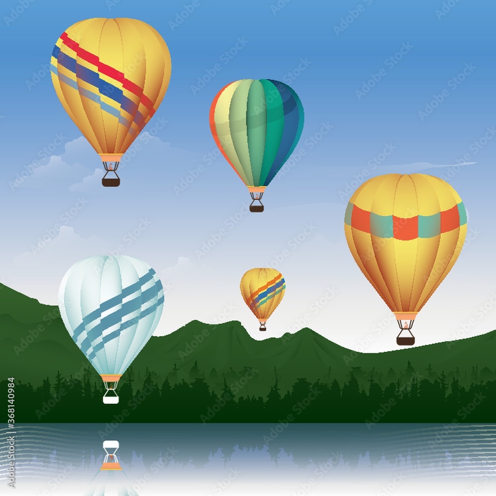 Obraz premium hot air balloon background