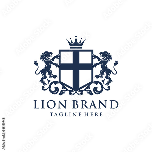 Heraldry Lion Brand logo Design