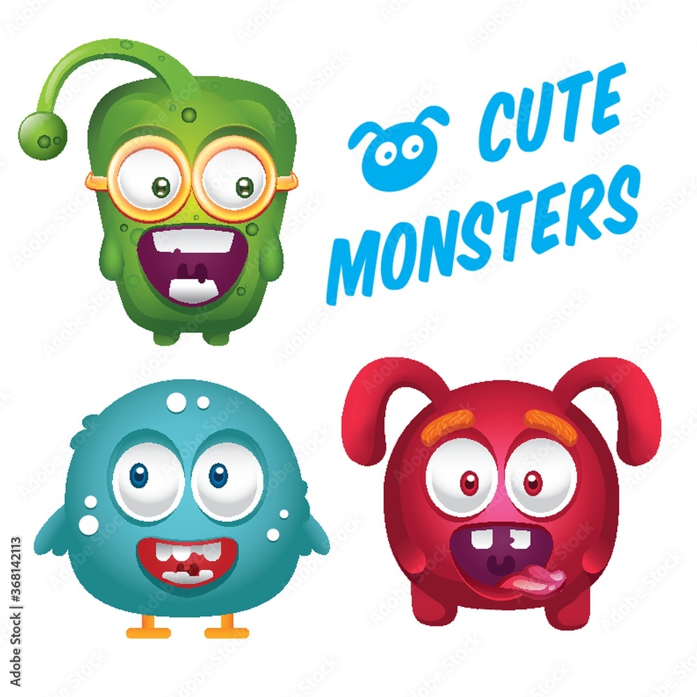 Fototapeta premium cute monsters collection