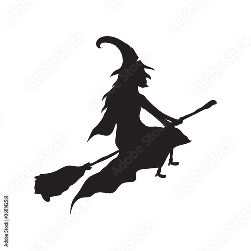 witch on broomstick