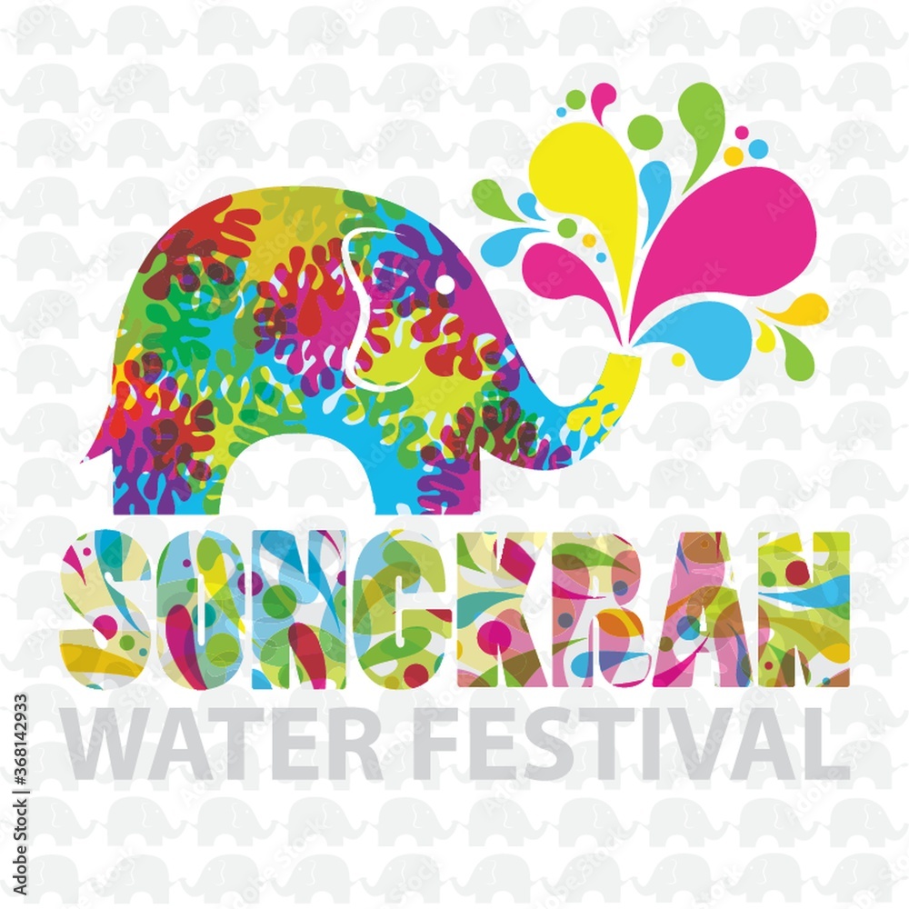 songkran water festival vector
