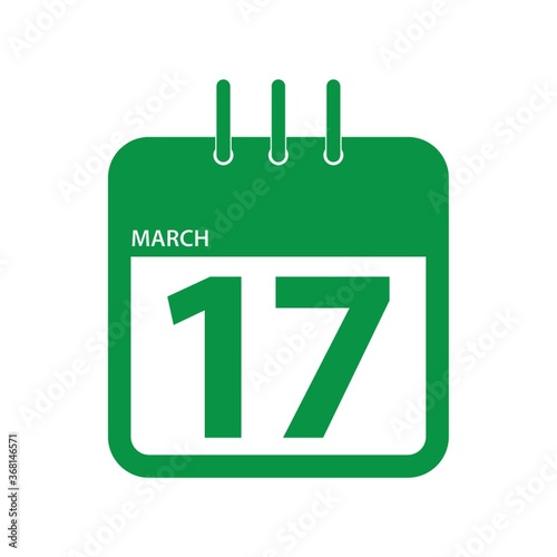 calendar marked on saint patrick's day