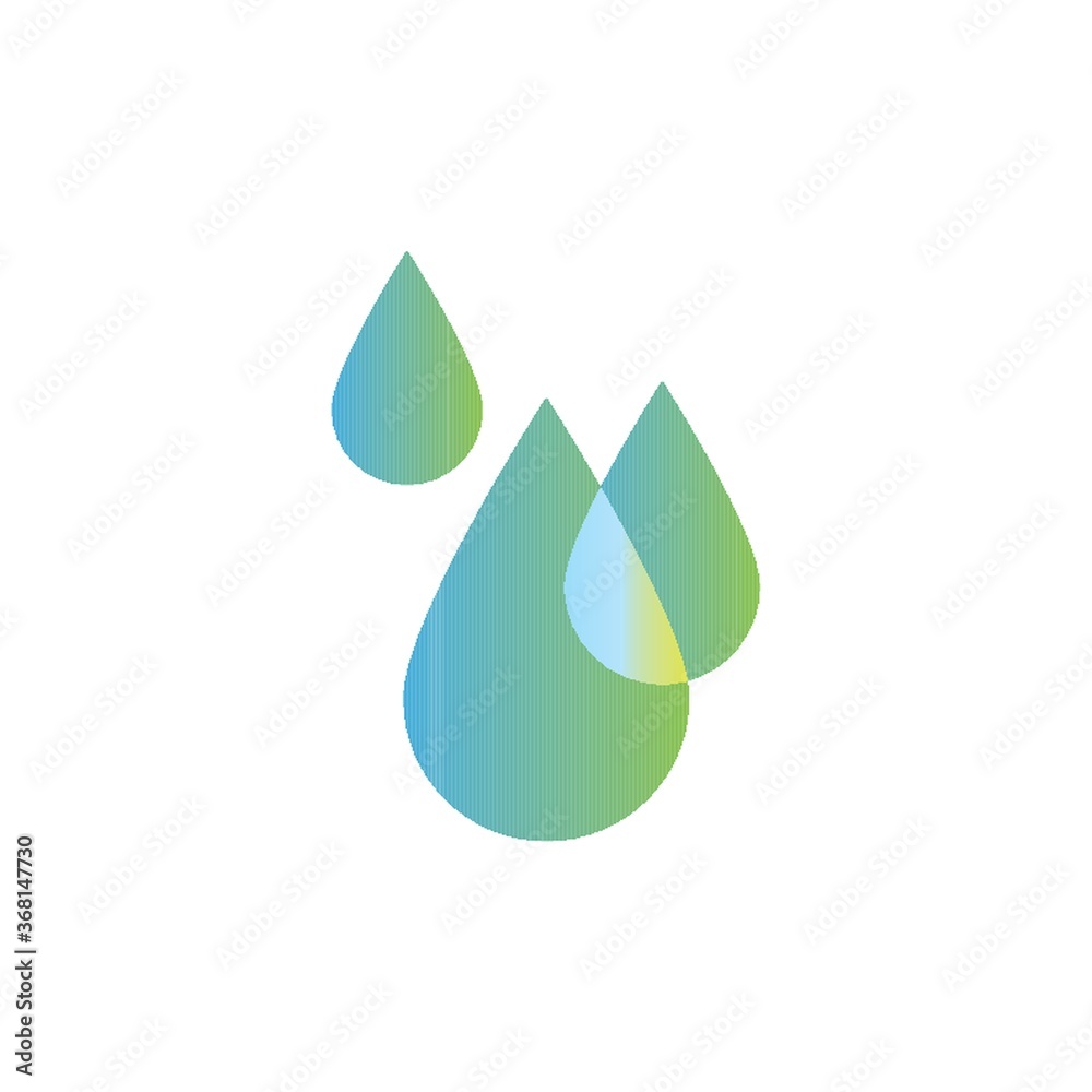 A water droplets illustration. A water droplets illustration.