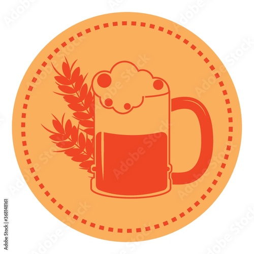 beer mug with grains