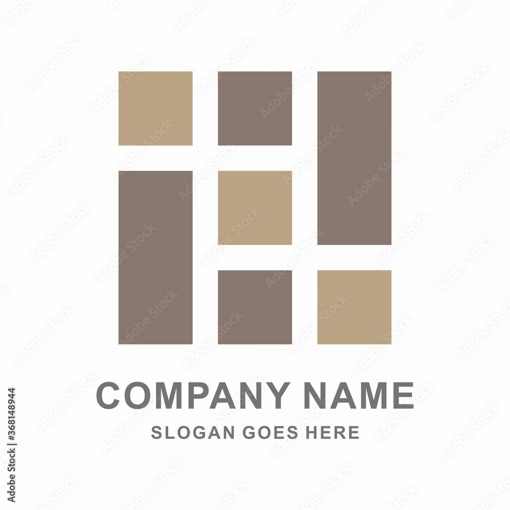 Fototapeta premium Geometric Square Line Business Company Vector Logo Design