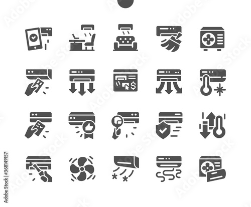 Air Conditioning Well-crafted Pixel Perfect Vector Solid Icons 30 2x Grid for Web Graphics and Apps. Simple Minimal Pictogram