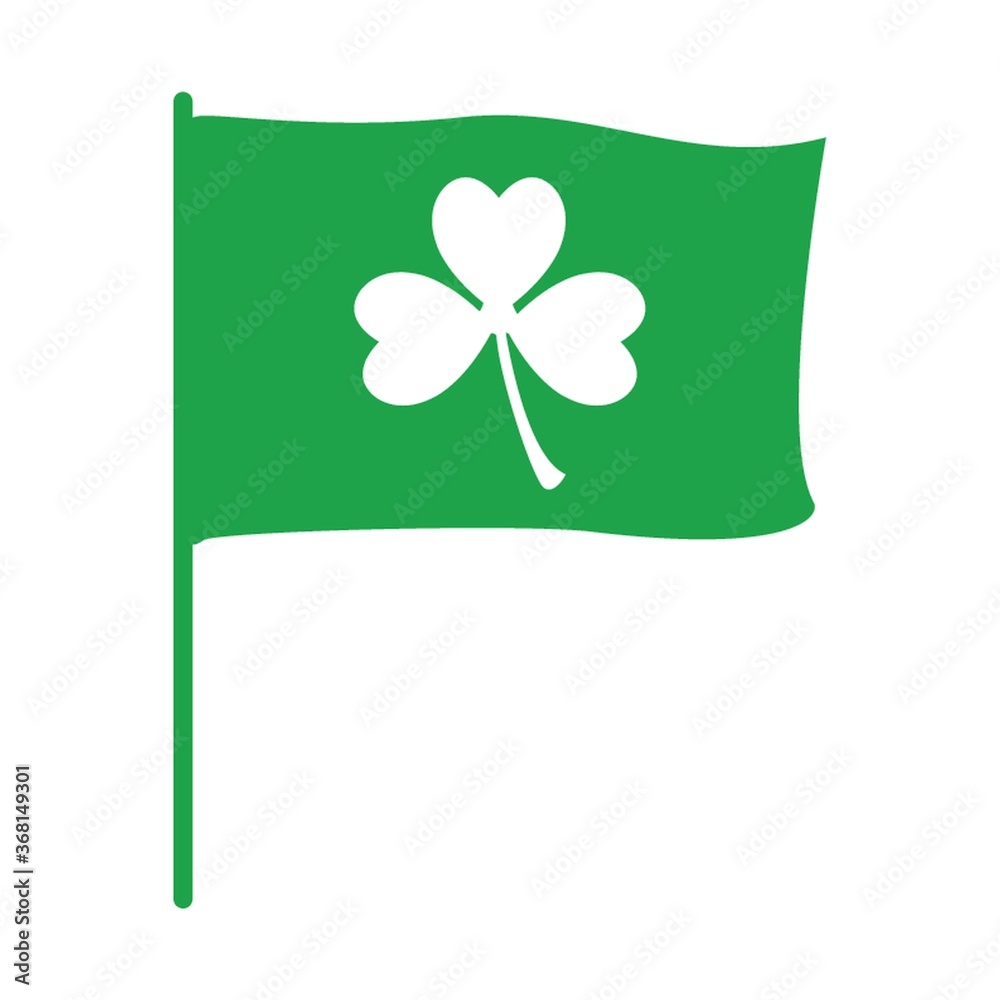 clover leaf on flag