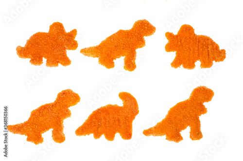 Fototapeta Naklejka Na Ścianę i Meble -  Baby food.Chicken nuggets isolated on white background.