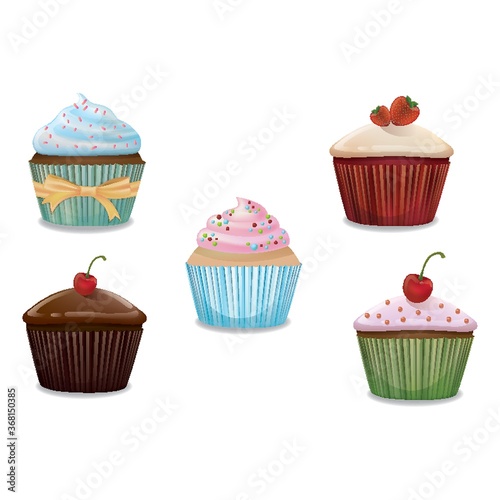 collection of cupcakes