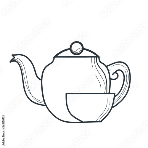 tea kettle and cup