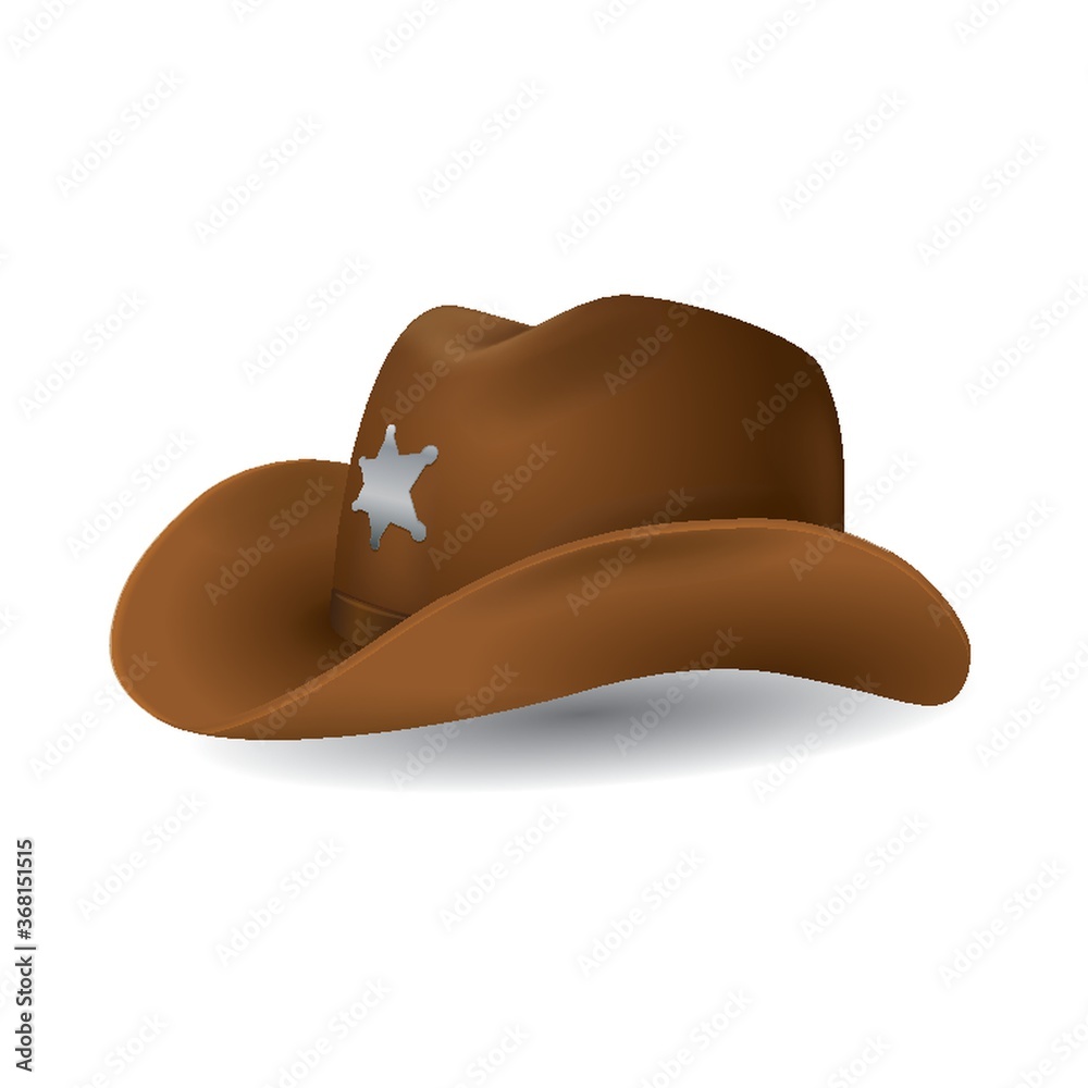 Obraz na plátně sheriff leather hat