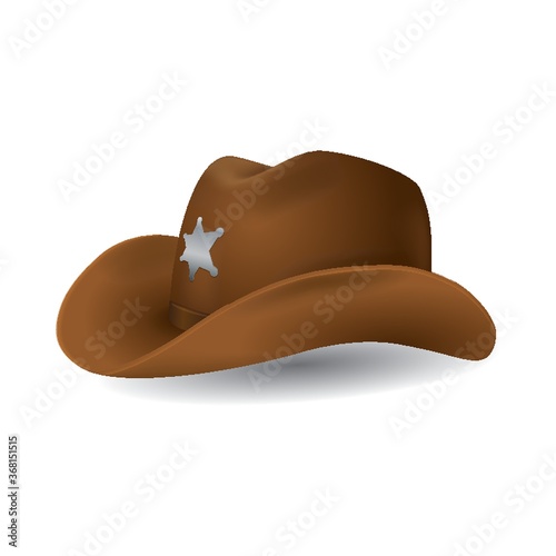 sheriff leather hat