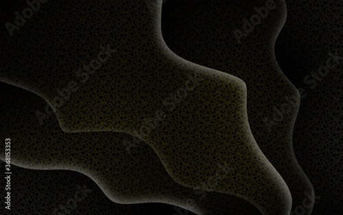 Abstract black paper cut background for business advertising.