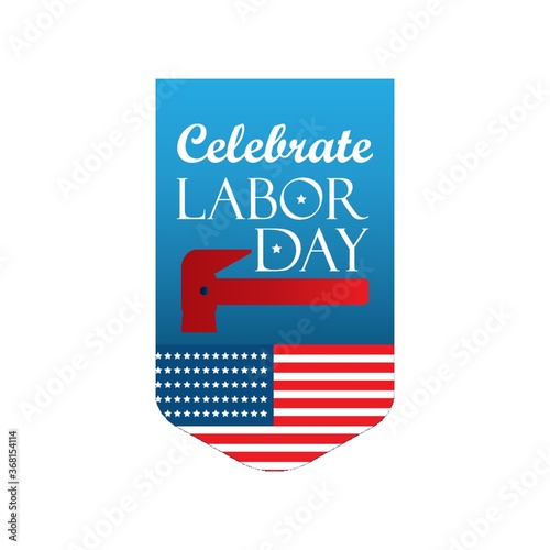 usa labor day label