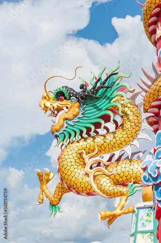 China dragon, Chinese temple in thailand. © nikonlike