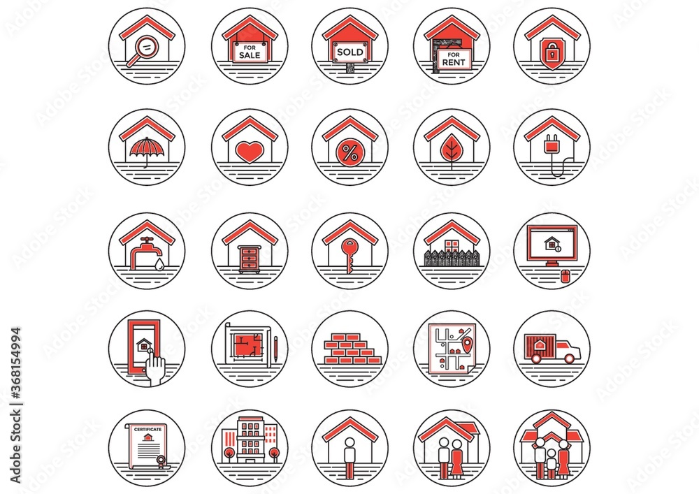 collection of house icons collection of house icons