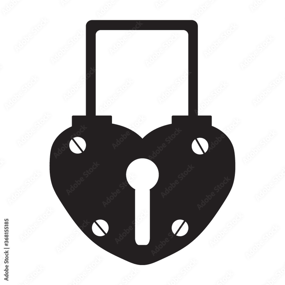 Obraz premium heart shaped lock