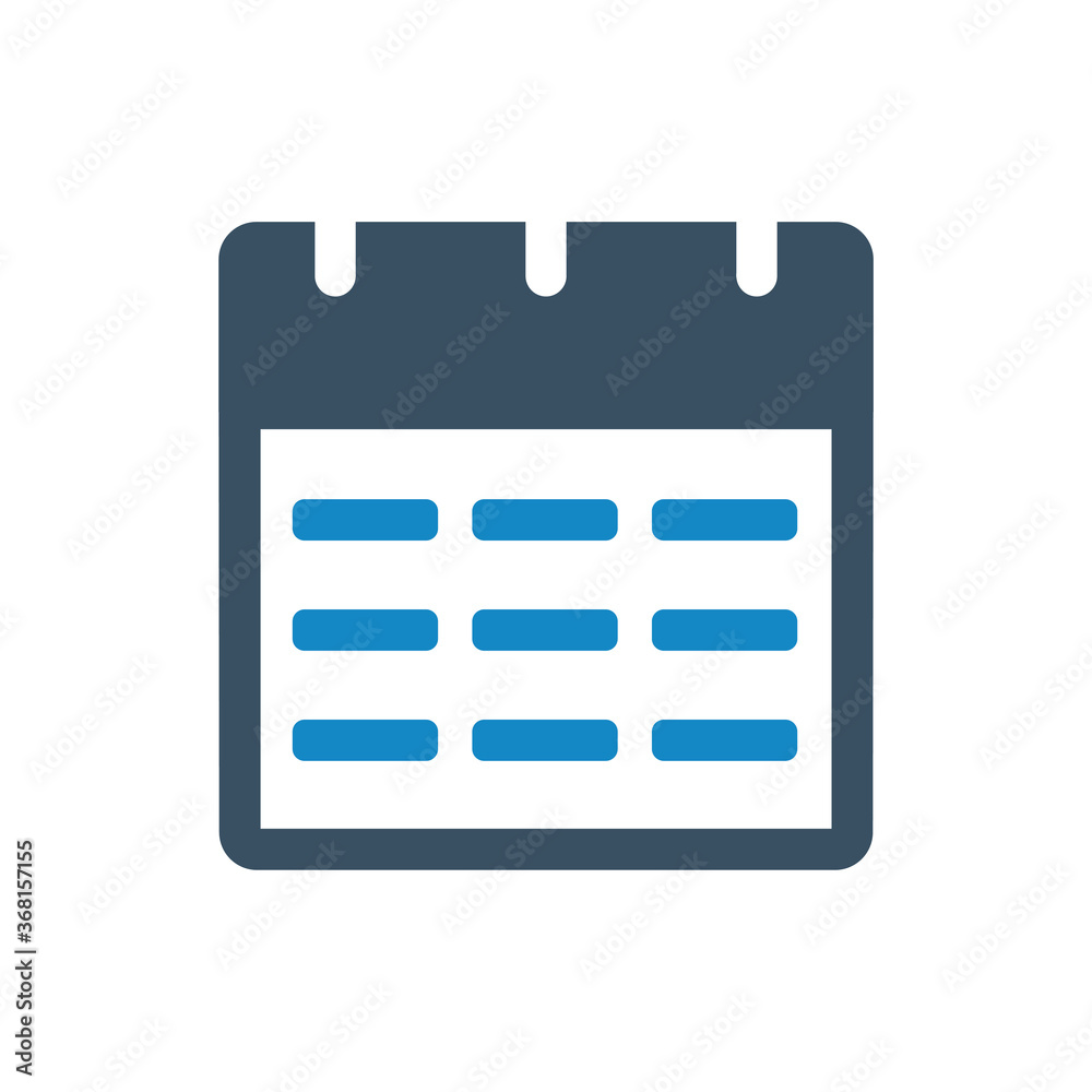 Annual calendar icon Annual calendar icon