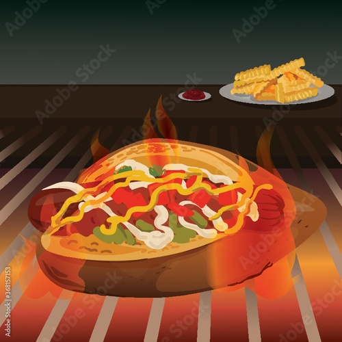 potato on the grill