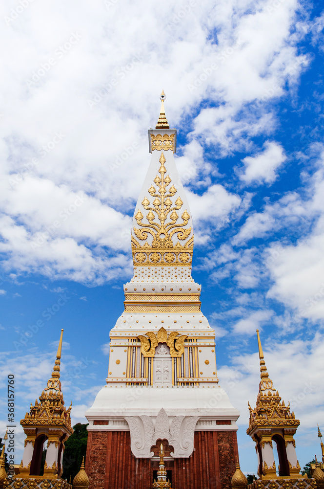 Naklejka premium Wat Phra That Phanom, most sacred temple of Nakhon Phanom - Thailand