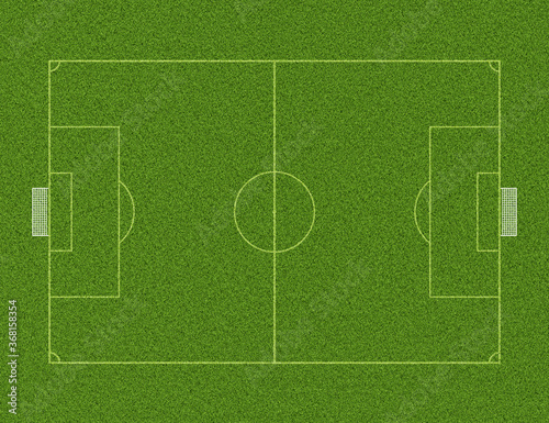 Illustration of football field, soccer field