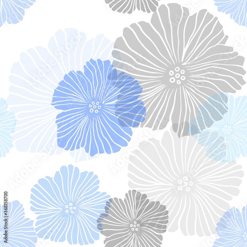 Light Pink, Blue vector seamless abstract design with flowers. Creative illustration in blurred style with flowers. Design for textile, fabric, wallpapers.